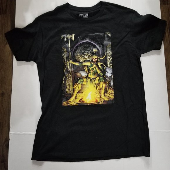 Marvel Loki on Throne T-shirt - Picture 1 of 9